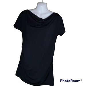 Banana Republic black draped blouse M